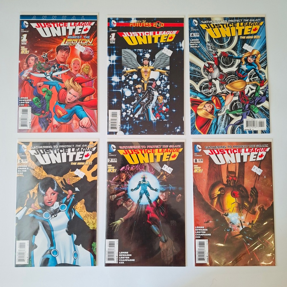 39 DC Comic Book Lot Justice League United Green Lantern Superboy Bagged Boarded